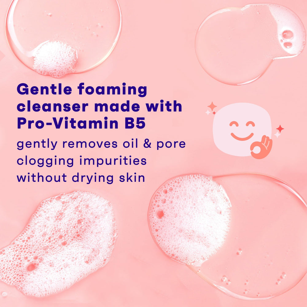 Highlight of Pro-Vitamin B5 in Clean & Clear Essentials formula.