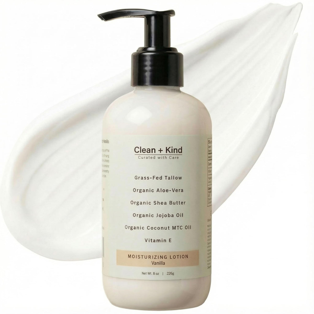 Clean and Kind Daily Moisturizing Lotion jar closeup showing rich hydration.