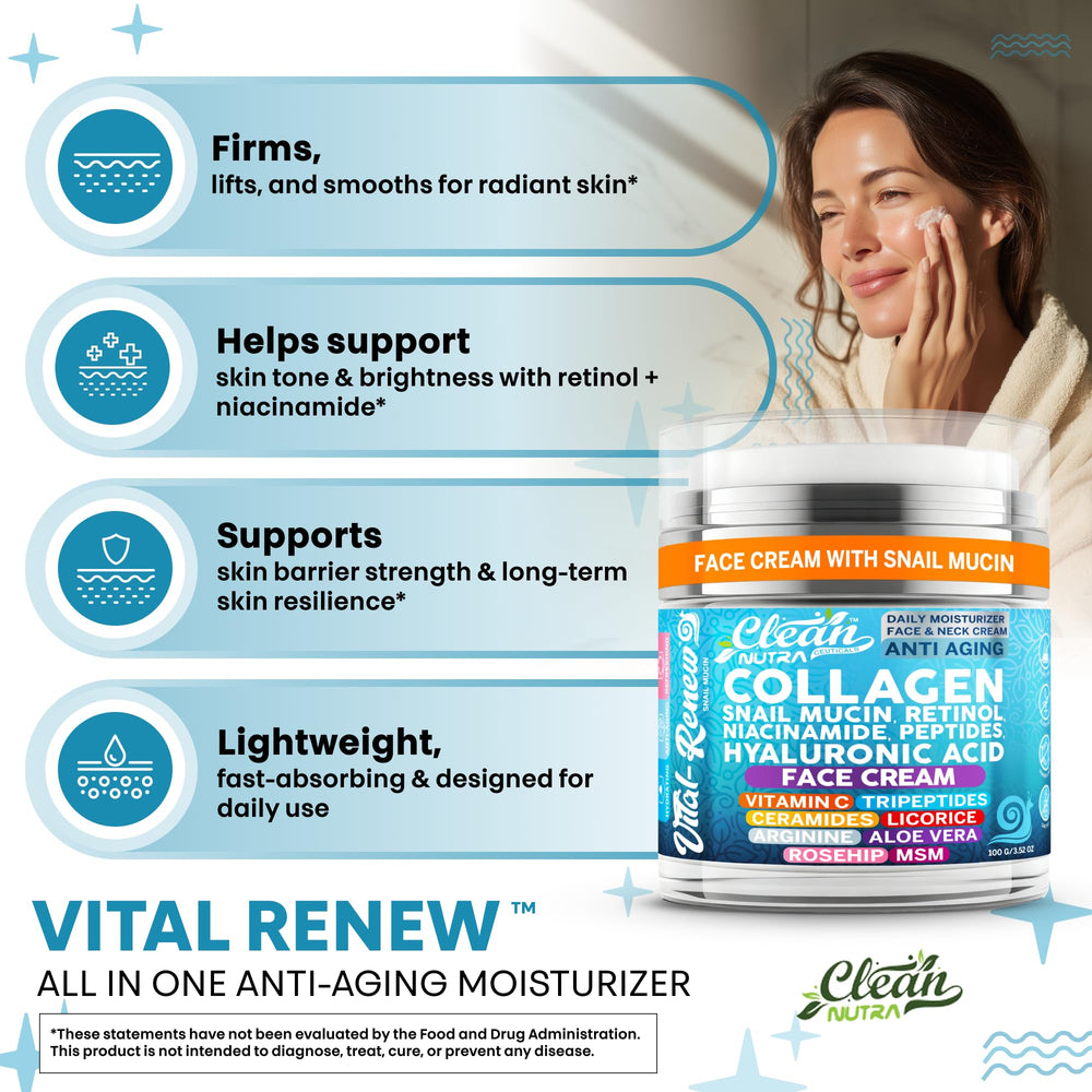 Vital Renew cream swatch showing a smooth, hydrated finish