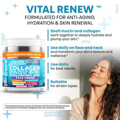 Vital Renew with vitamin C and hyaluronic acid on skin for glow