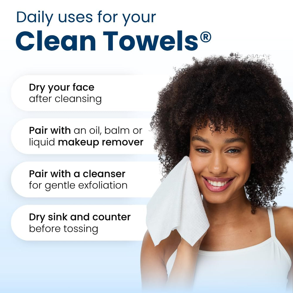 Clean Skin Club Clean Towels XL portable option for on-the-go drying
