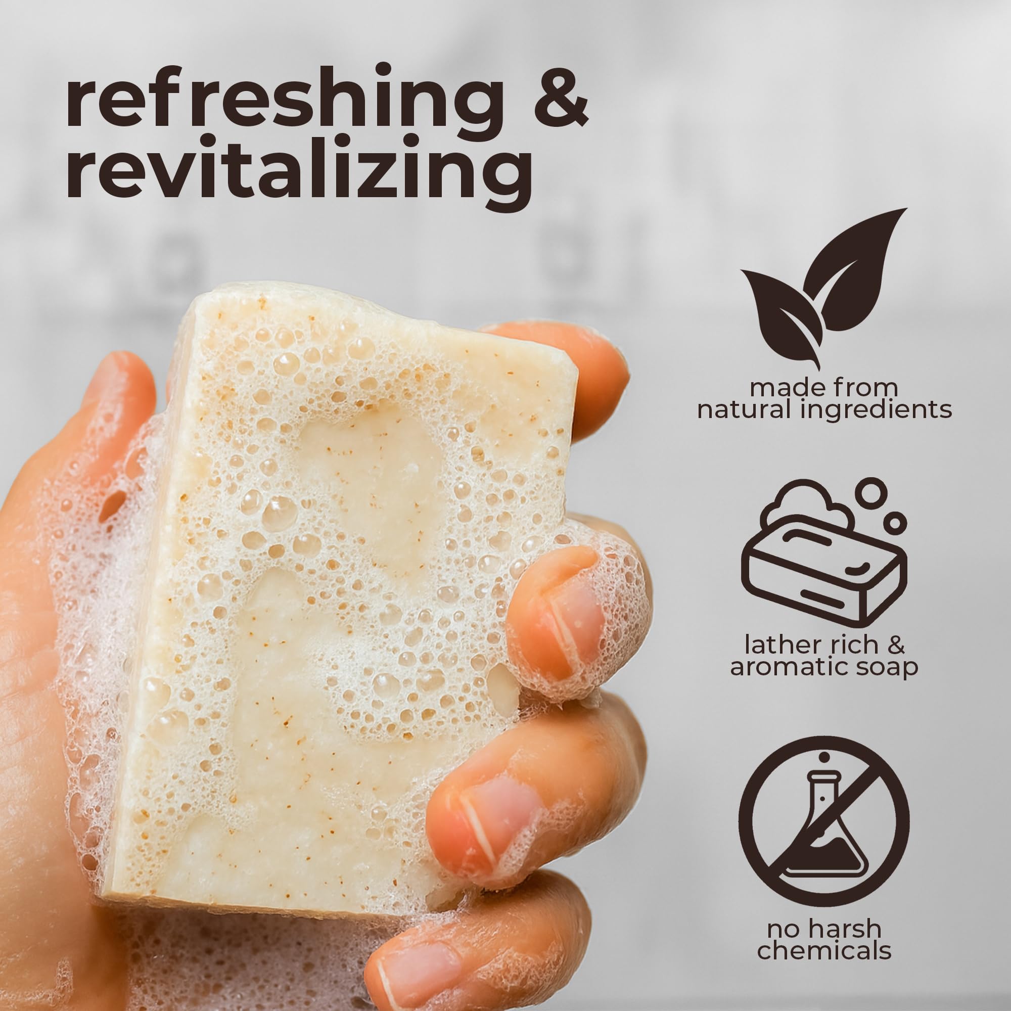 Cleanbar In Full Bloom bar soap with geranium and lavender for soothing fragrance.