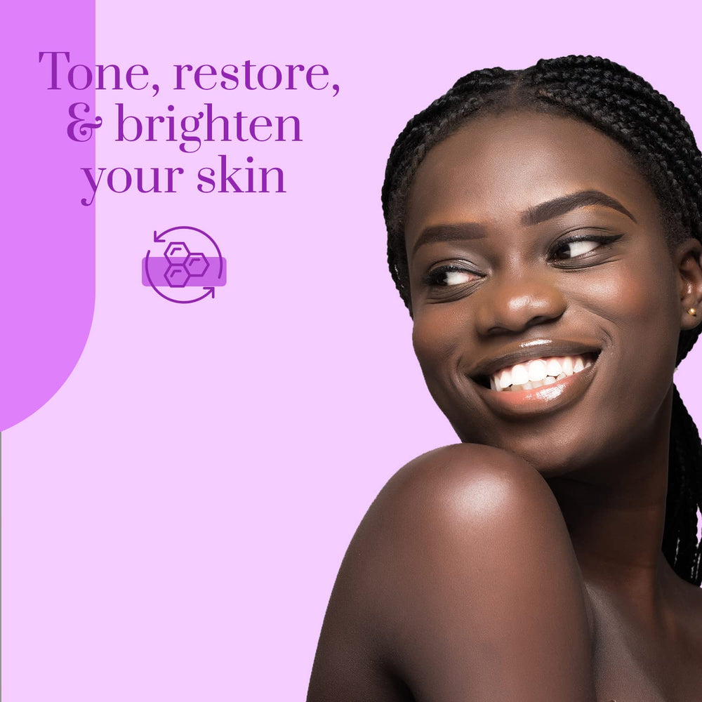 Clear Beauty ingredient visuals highlight collagen, glycerin, and shea benefits.