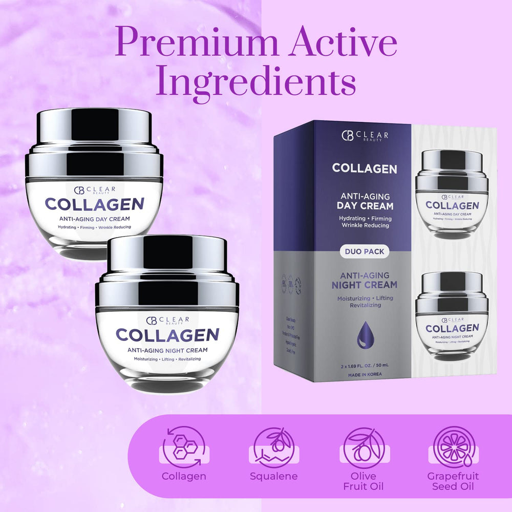 Clear Beauty collagen duo pack back view shows packaging and smooth finish.