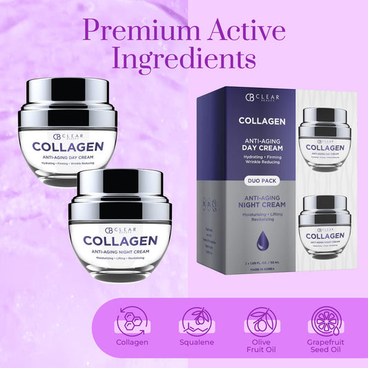 Clear Beauty collagen duo pack back view shows packaging and smooth finish.