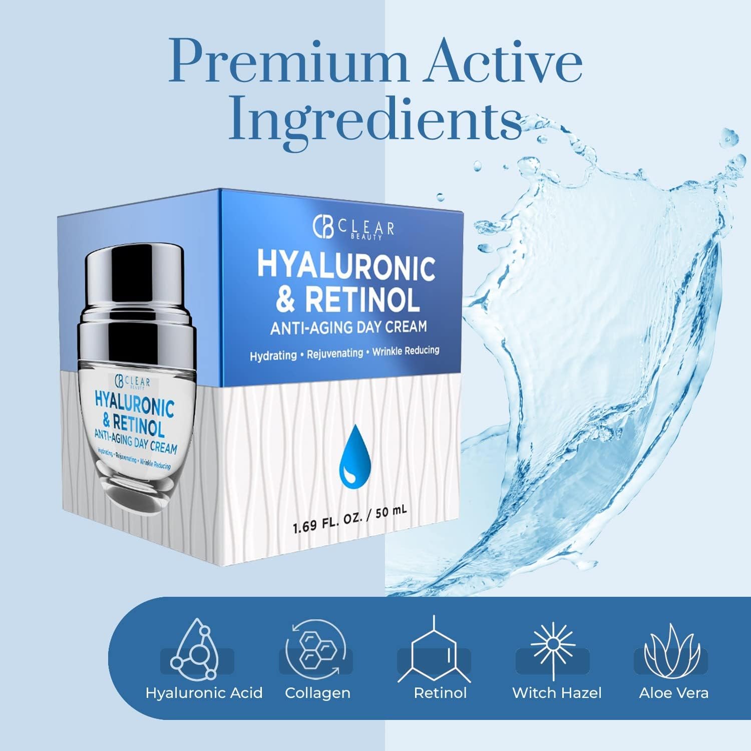 Clear Beauty moisturizer on clean skin illustrating easy daily hydration and routine use.