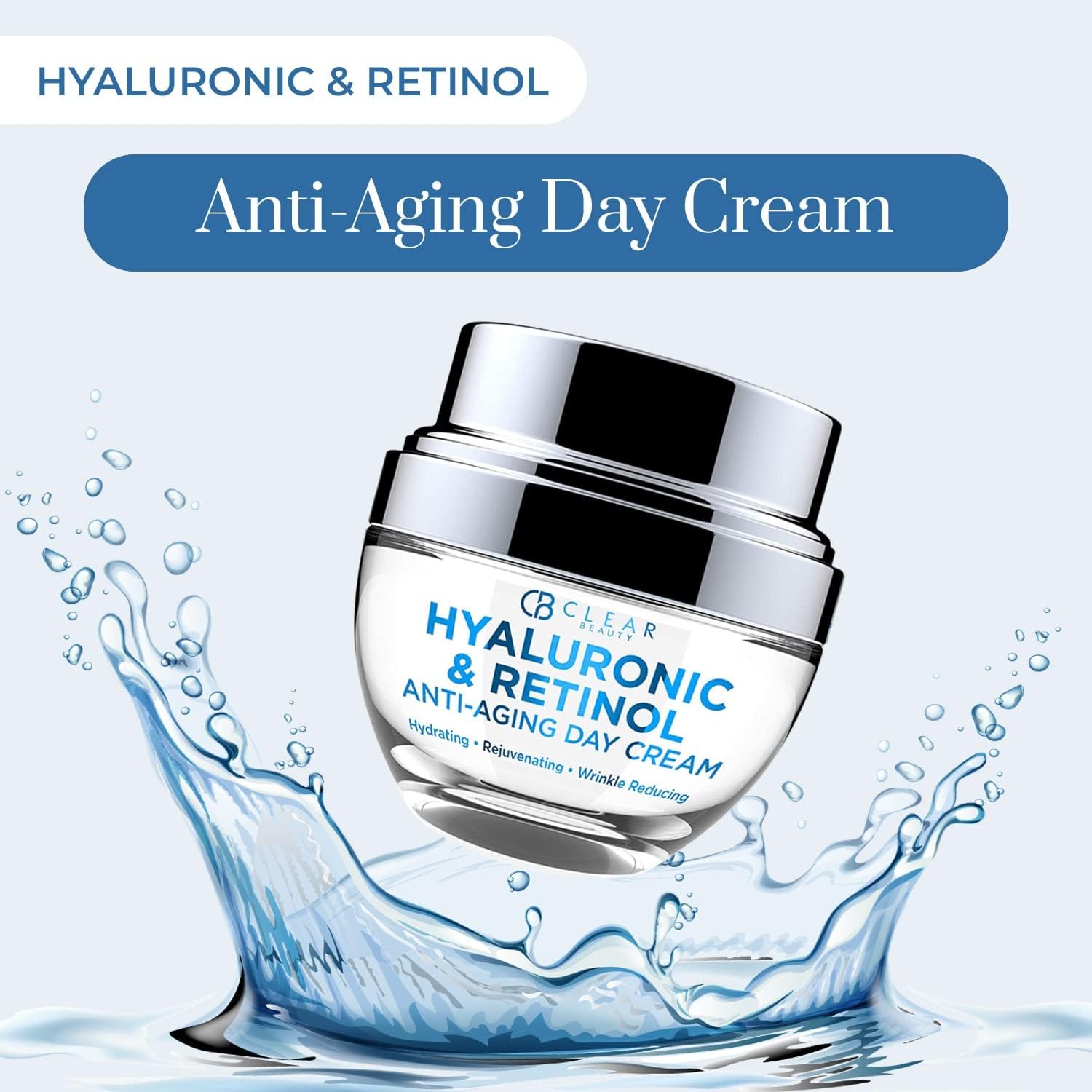 Dermatologist-tested Clear Beauty moisturizer seal for trust and safety.