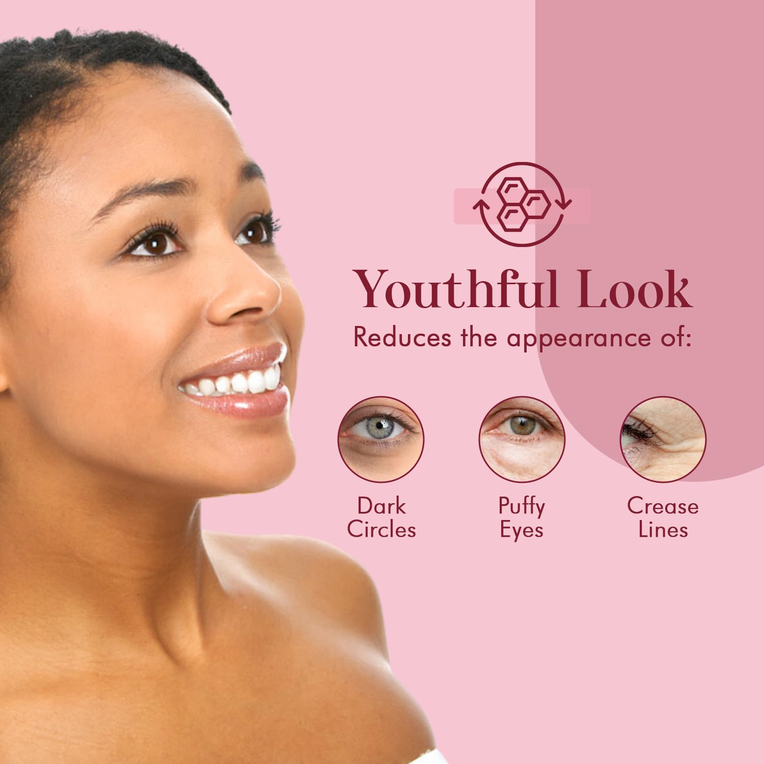 Clear Beauty Retinol Eye Cream under-eye area ready for refreshing care.