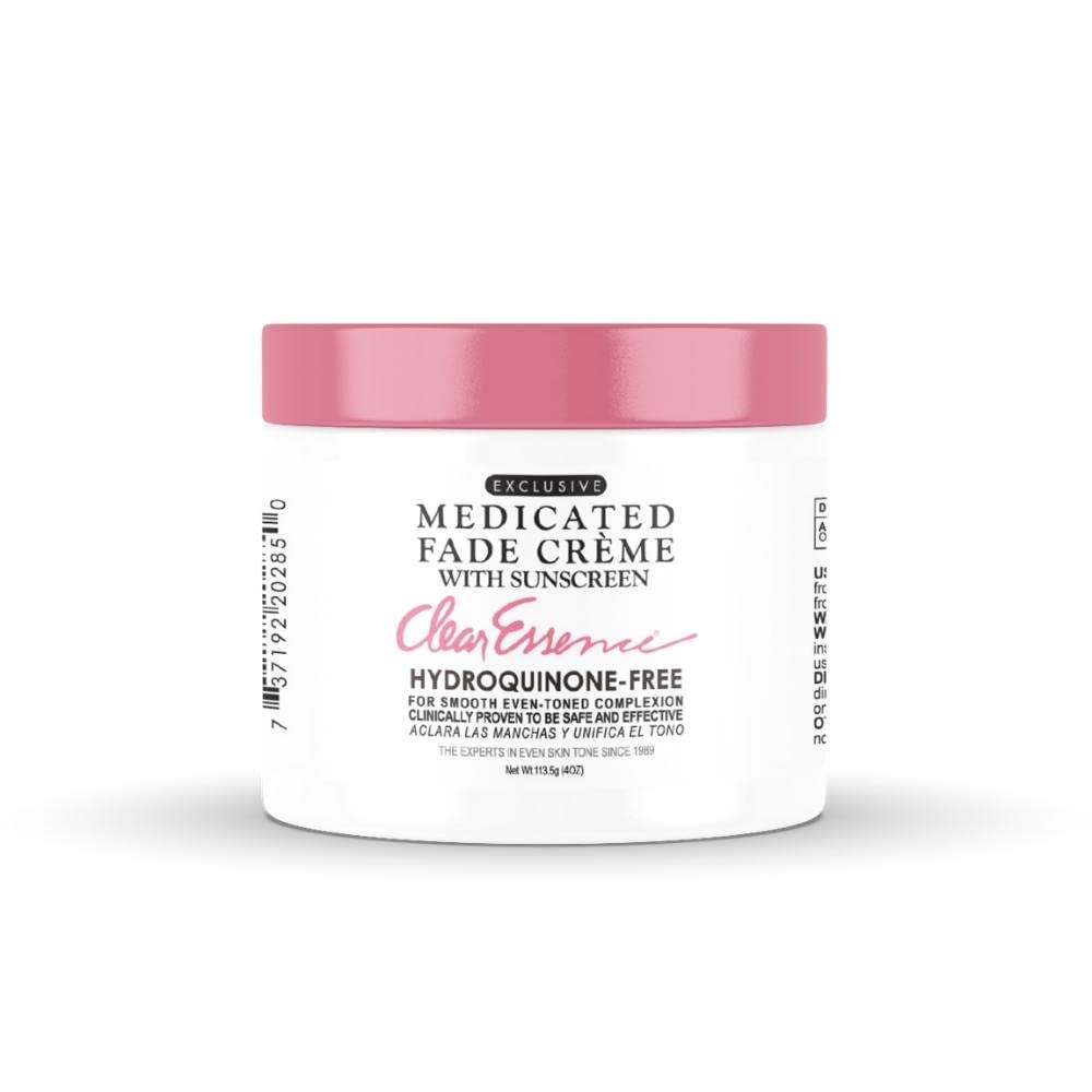 Clear Essence Exclusive Medicated Fade Creme bottle closeup for daily use.