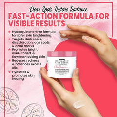 Dual action benefits for discoloration and balance.