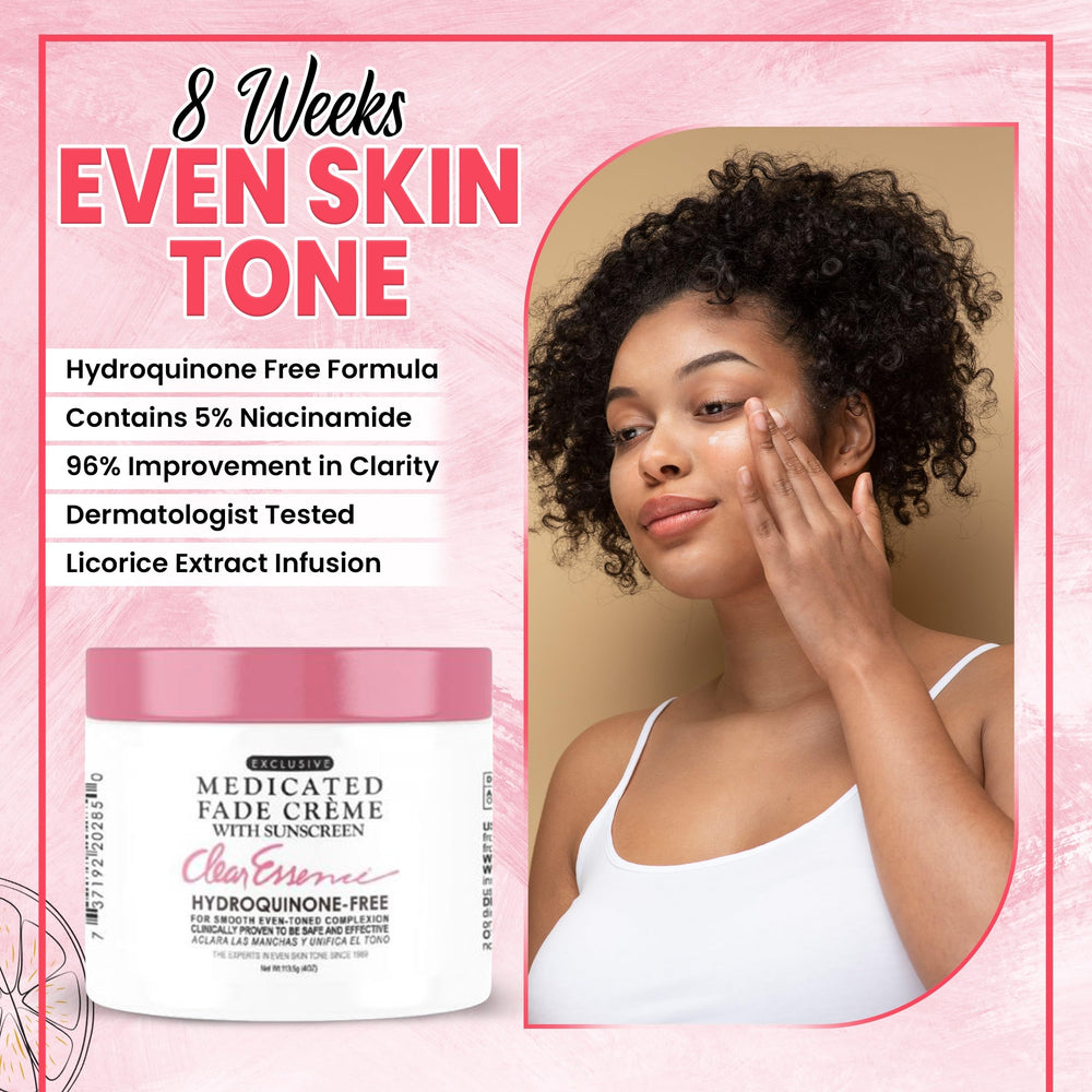 Night-time routine with Fade Creme for consistency.