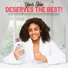 Lotion applied to skin demonstrates quick absorption and a non-greasy feel.