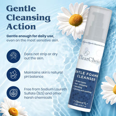 Clear Choice cleanser ingredients Aloe Vera and Chamomile convey soothing care for skin.