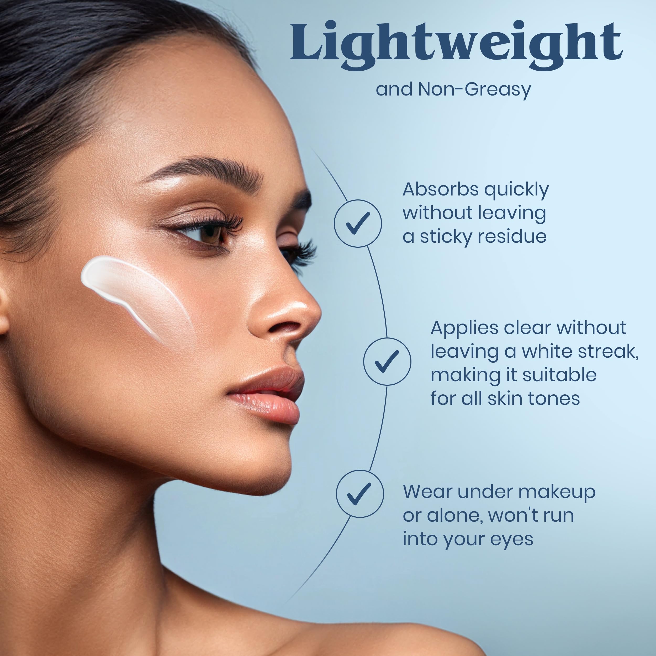 ClearChoice Sport Shield SPF 45 on hand demonstrating easy absorption.