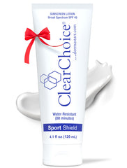 ClearChoice Sunscreen bottle close-up showing SPF 45 protection for daily outdoor use