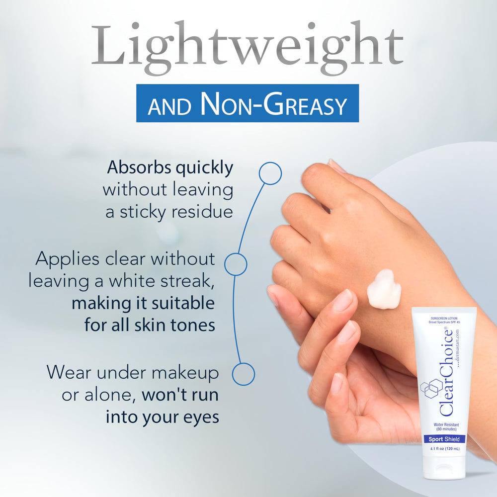 ClearChoice Sunscreen during outdoor activities with water resistance feature