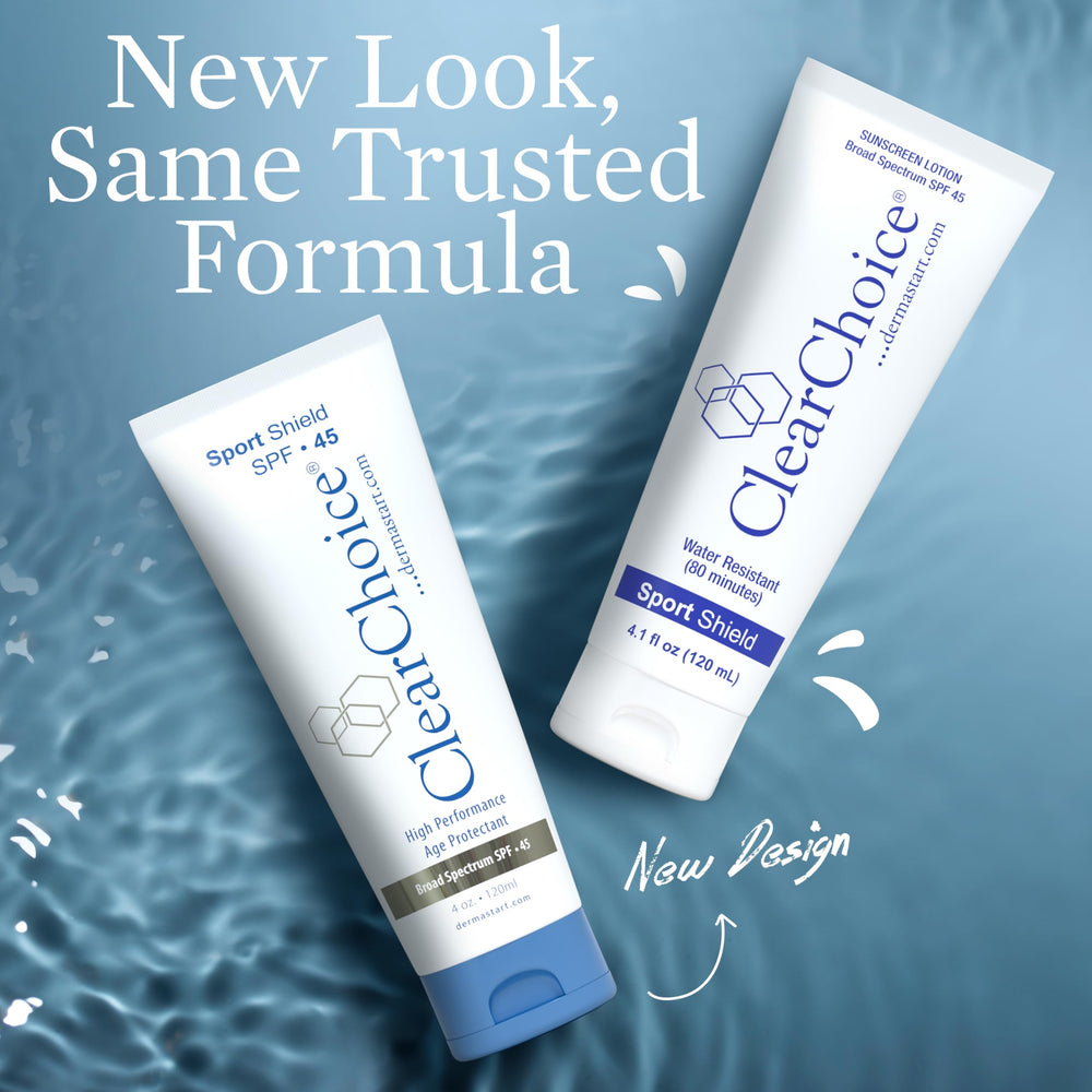 ClearChoice Sunscreen texture swatch reveals a sheer, blendable finish