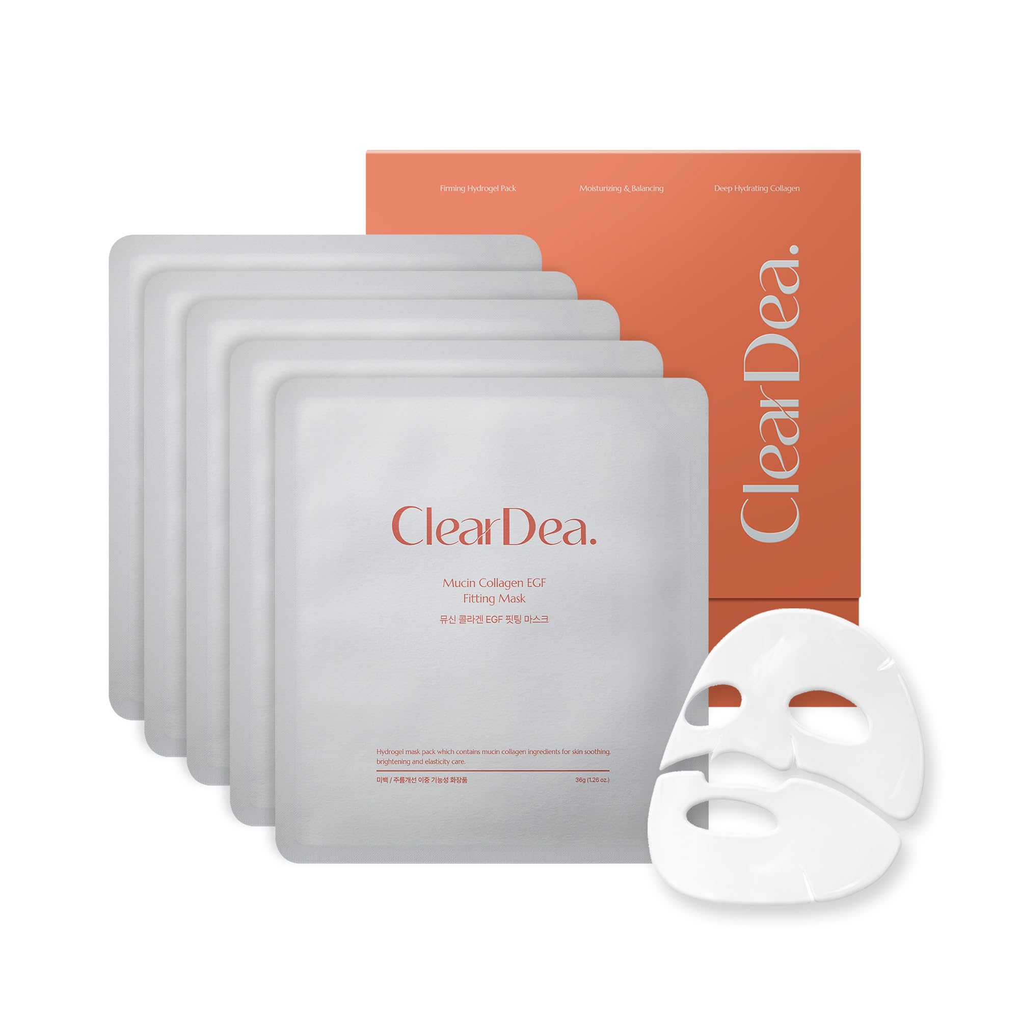ClearDea Mucin Collagen Hydrogel Mask ready for a pampering evening ritual