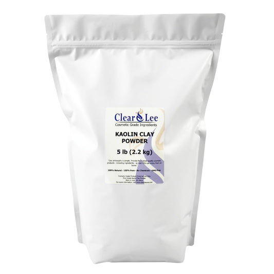 ClearLee kaolin powder jar showing pure cosmetic grade clay for gentle cleansing