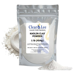 ClearLee kaolin clay powder packaging in a resealable bag for easy storage