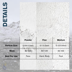 Pumice powder being dusted into a soap base for DIY formulations.