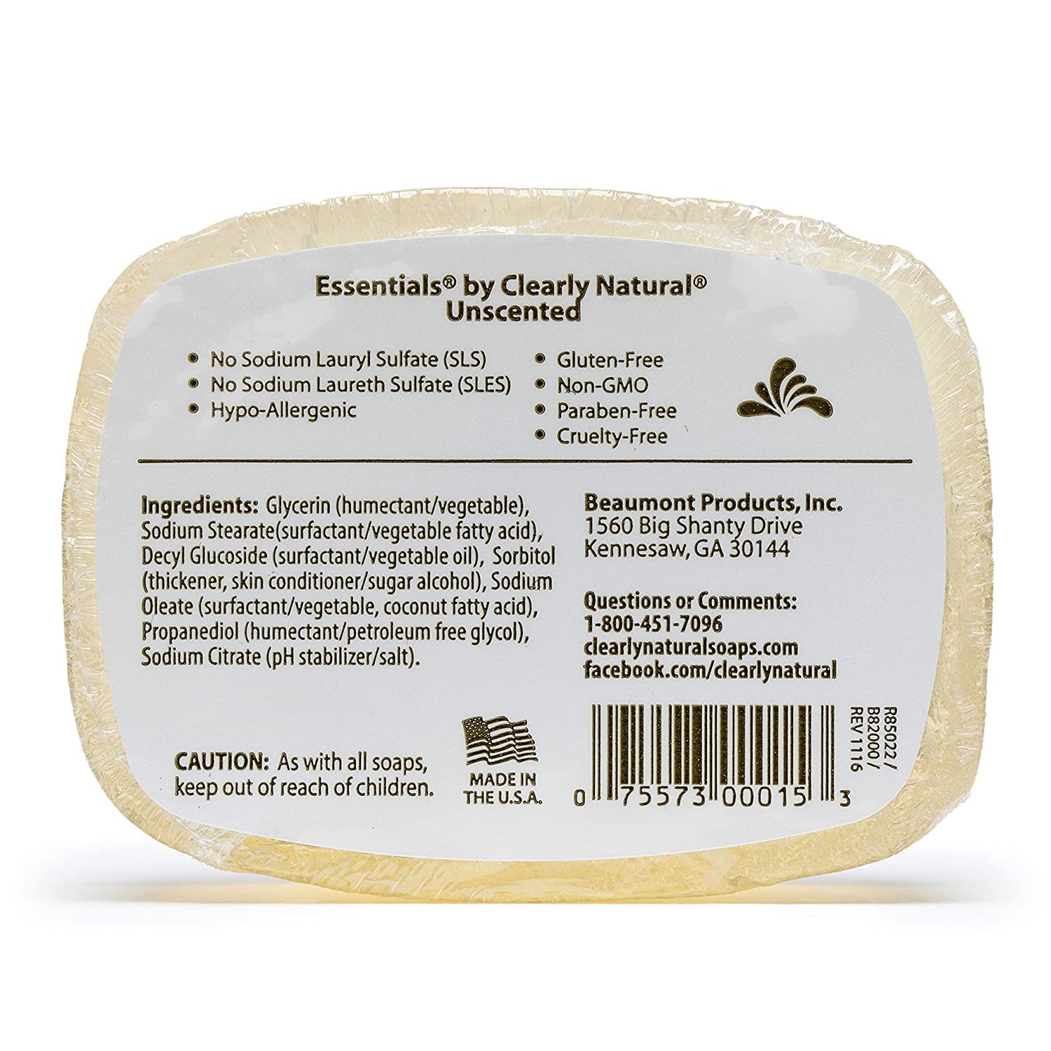 Lather formed with Clearly Natural unscented glycerin soap demonstration