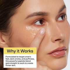 BrightEyes gel used on lips for a smooth, moisturized feel.