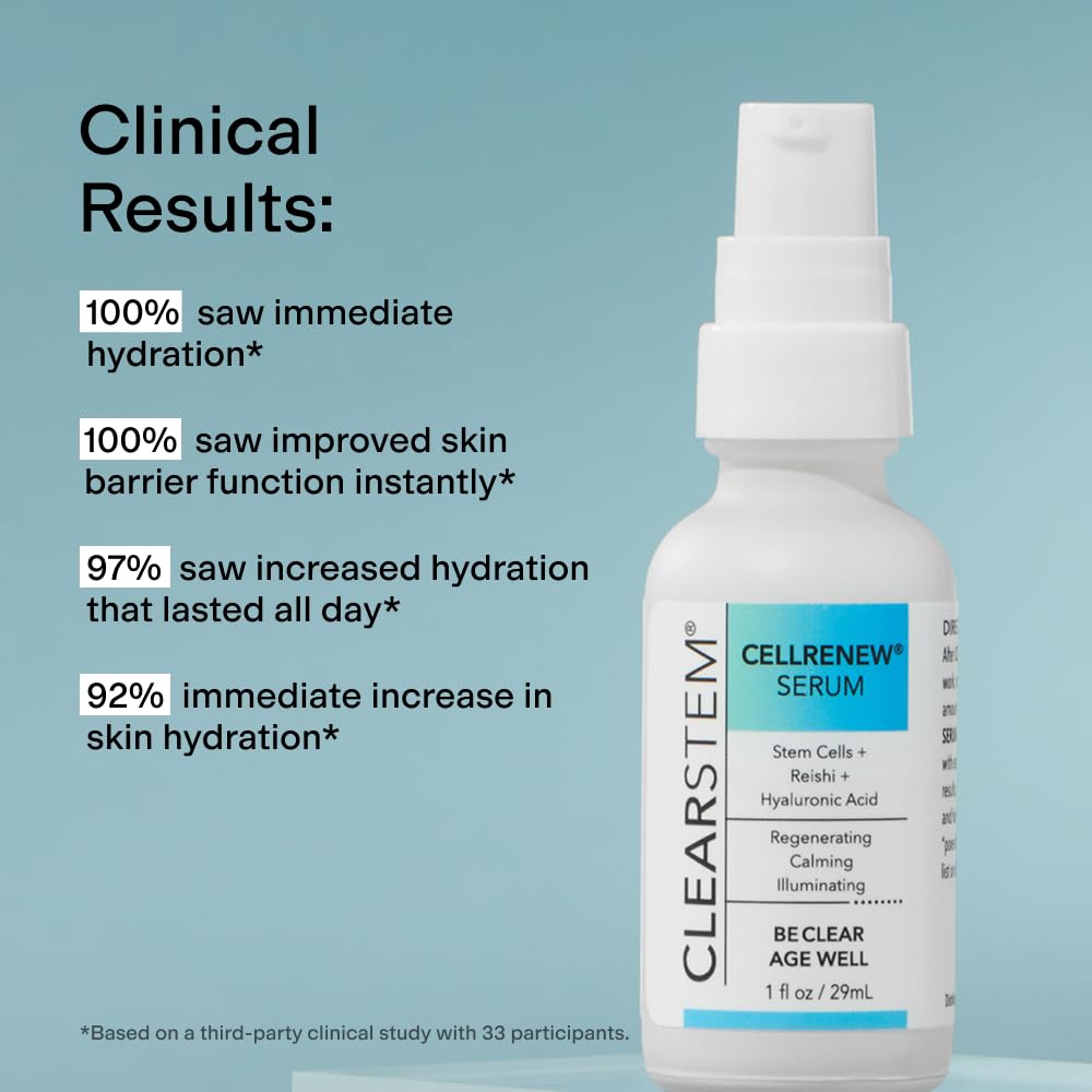 CLEARSTEM CELLRENEW ingredients like green tea and saw palmetto balance skin