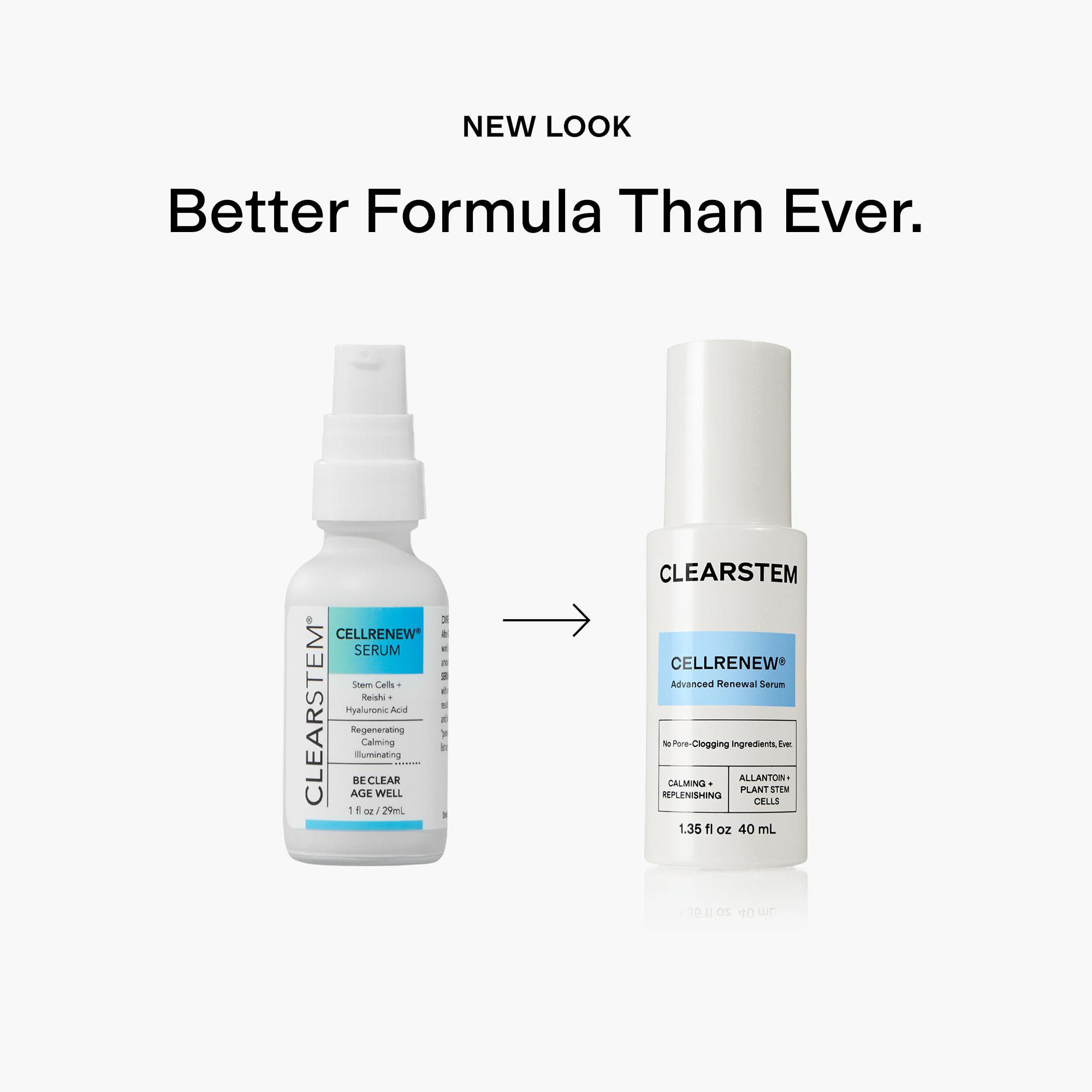 CLEARSTEM CELLRENEW ingredients panel with hyaluronic acid and turmeric