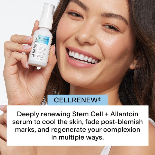 CLEARSTEM CELLRENEW label close-up showing premium branding