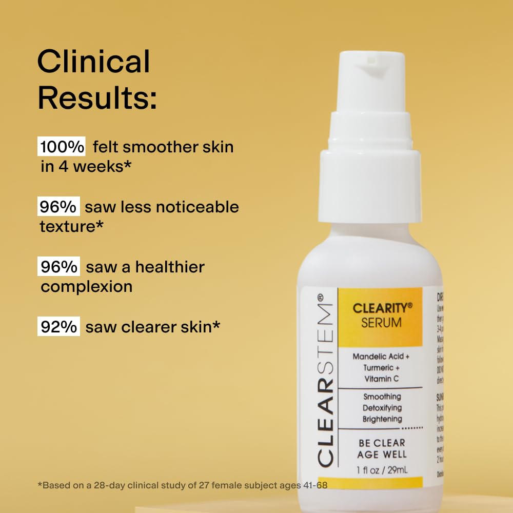 CLEARSTEM CLEARITY close-up on face showing radiant, even-toned skin