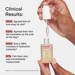 CLEARSTEM GoldenHour Hydrating Facial Oil packaging box reflects premium skincare design.
