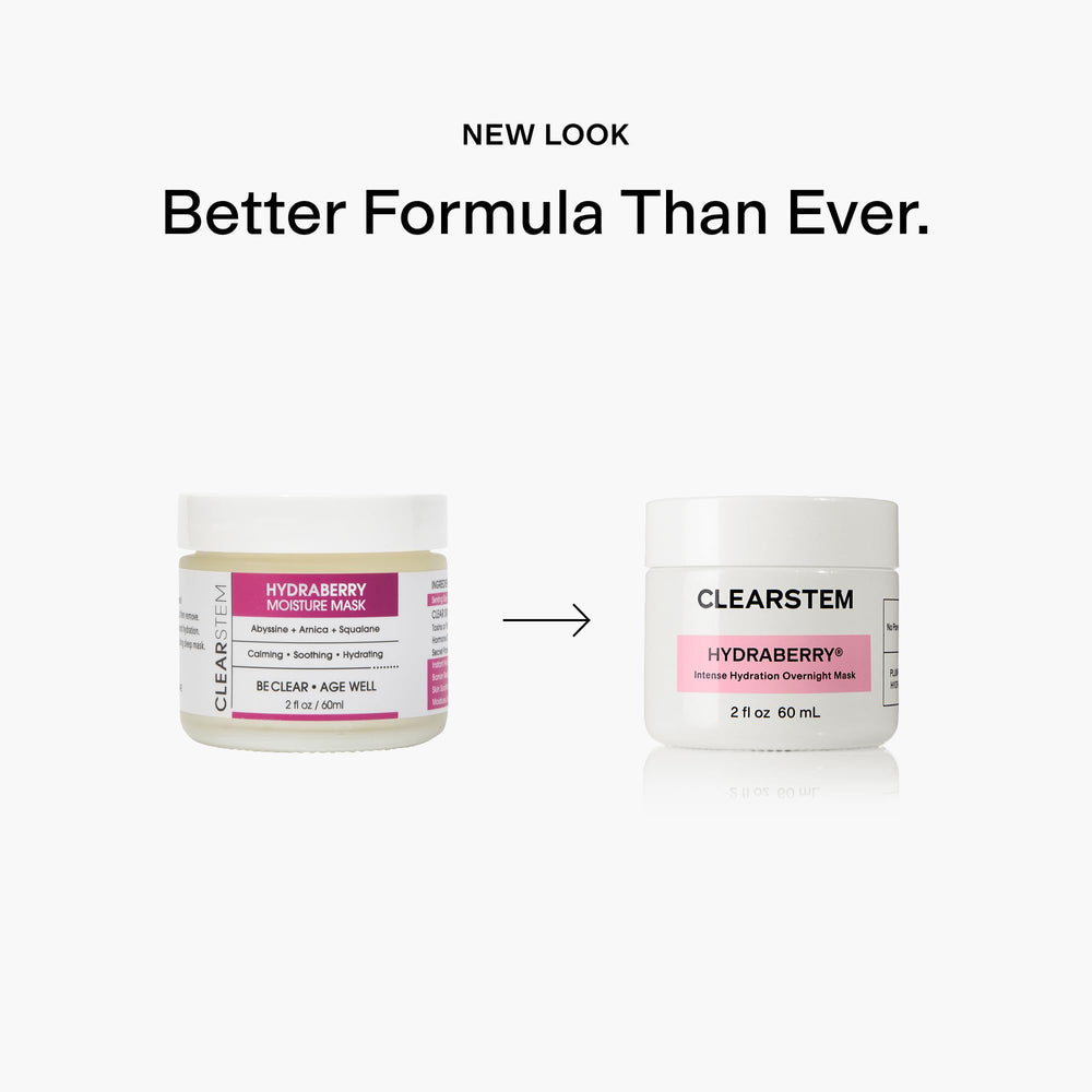 CLEARSTEM Hydraberry ceramides arnica magnesium ingredients highlight skin nourishment and resilience