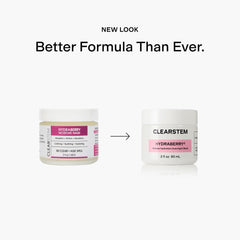 CLEARSTEM Hydraberry ceramides arnica magnesium ingredients highlight skin nourishment and resilience