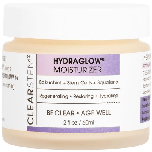CLEARSTEM Hydraglow bottle-front for daily hydration and glow