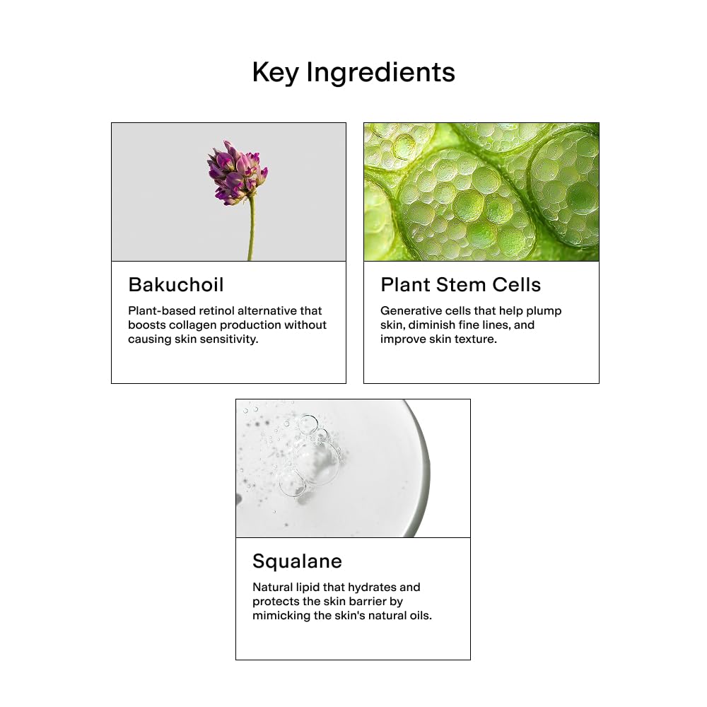 CLEARSTEM Hydraglow ingredients label-detail featuring bakuchiol and squalane