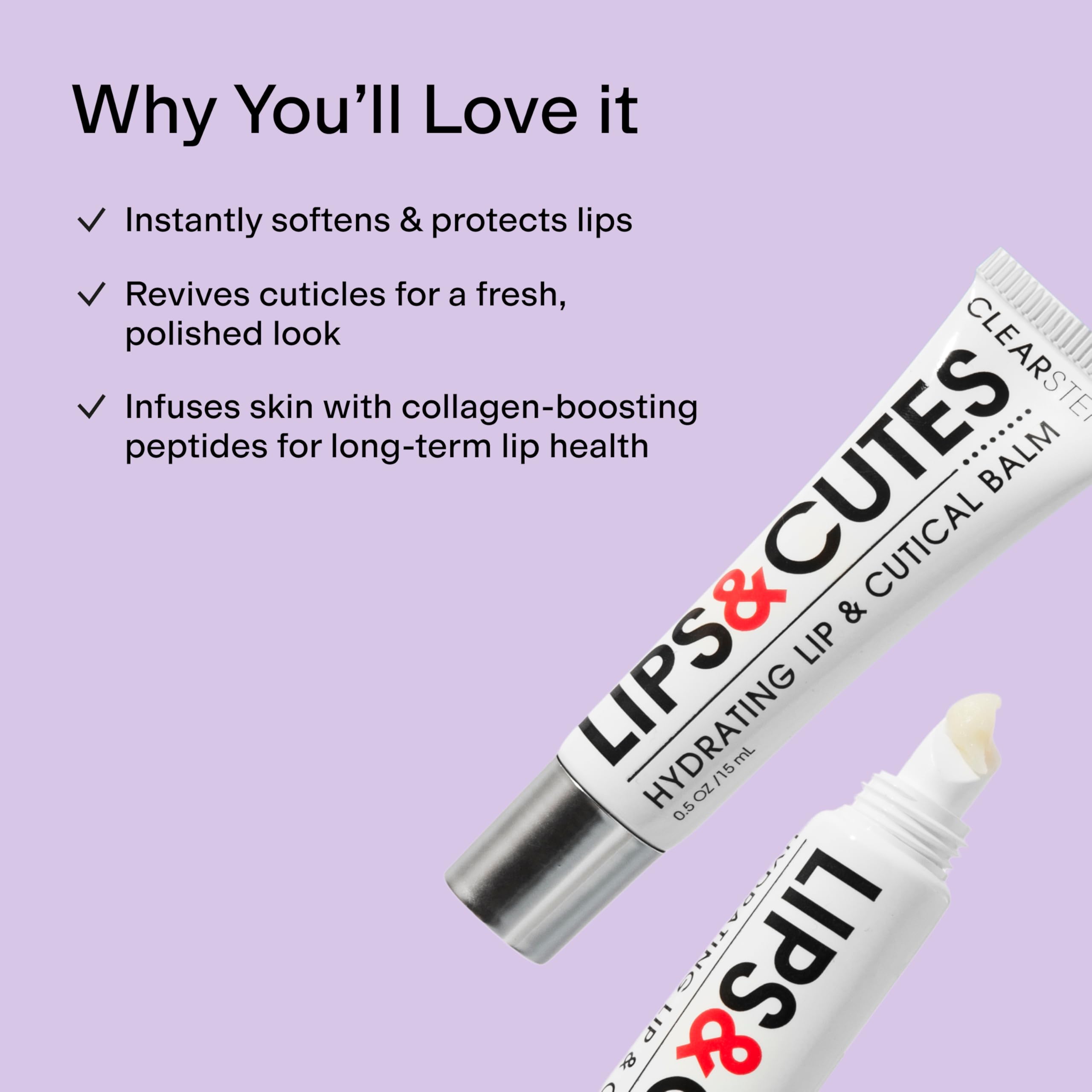 CLEARSTEM LIPS&CUTES glossy finish on lips and nails.