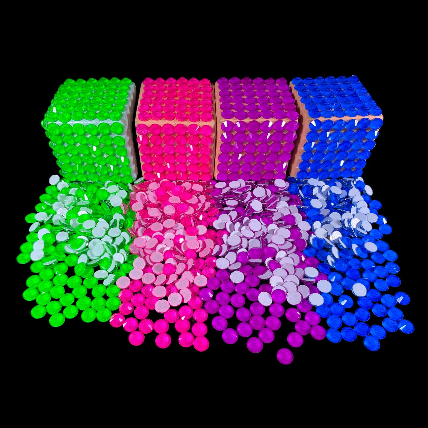 CLEKSPOYE decorative rhinestones neon pink for jewelry and bags