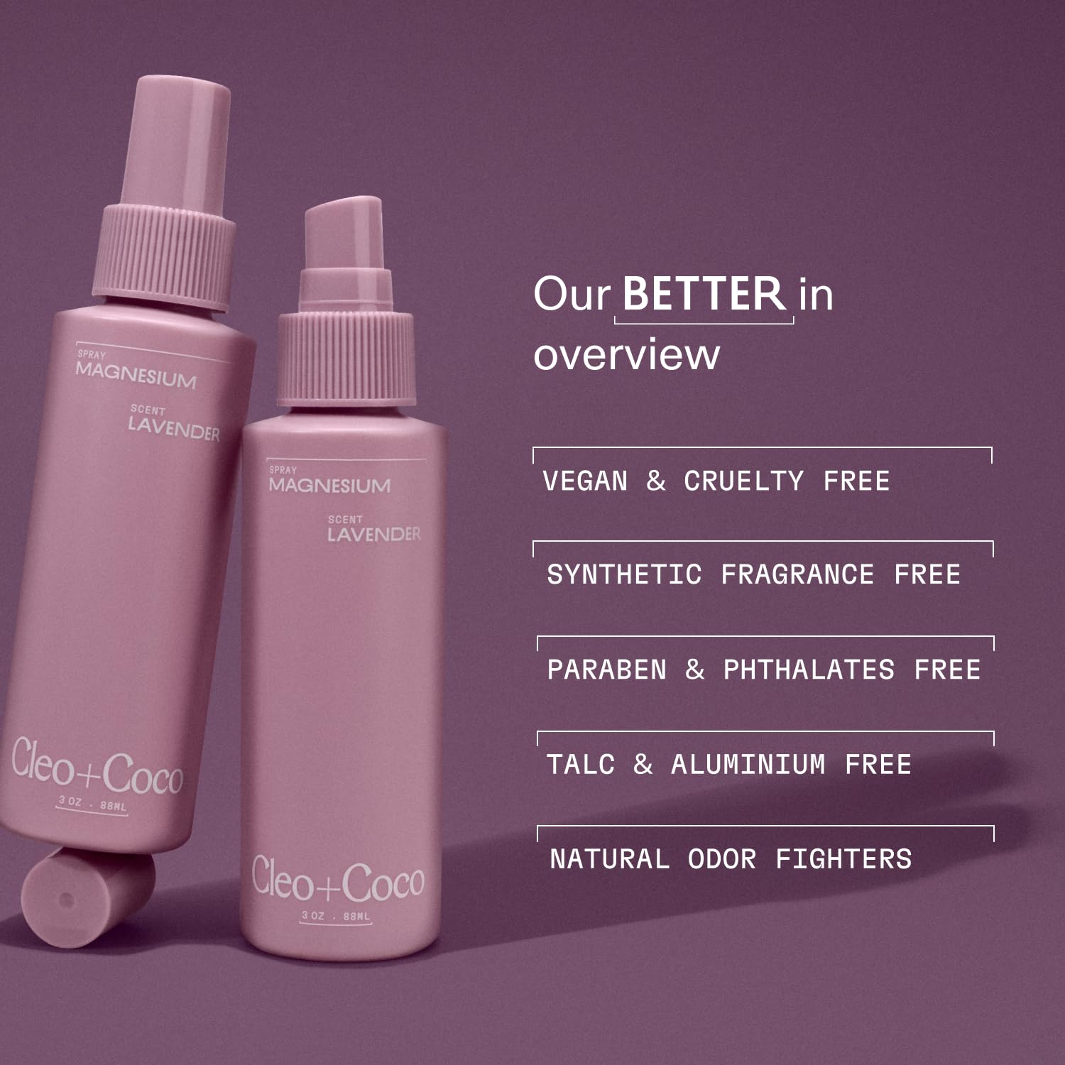 Cleo + Coco lavender scent for a soothing bedtime ritual