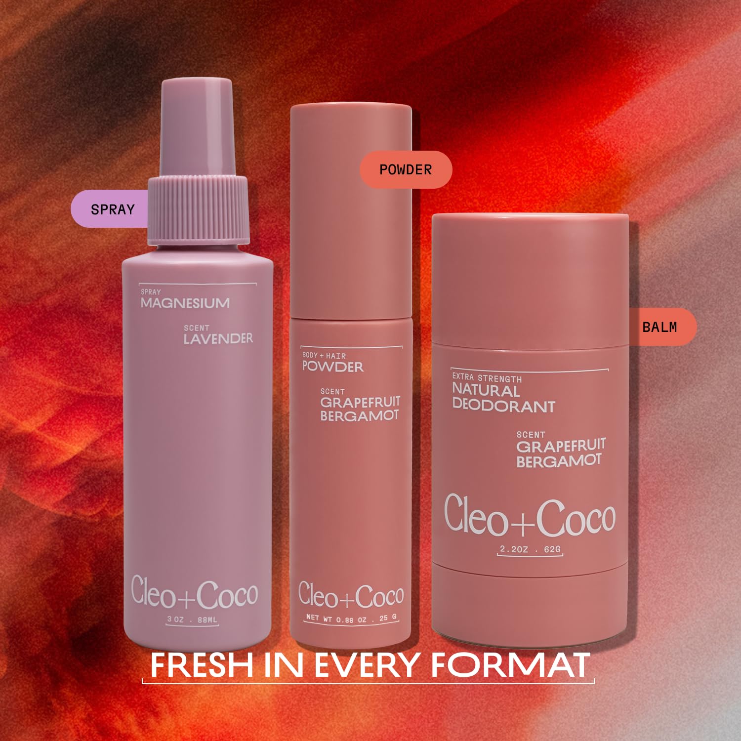 Cleo + Coco skin feels fresh and soft after use.