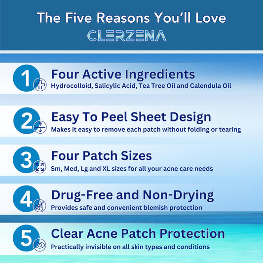 CLERZENA patch with salicylic acid in 12mm size for targeted care