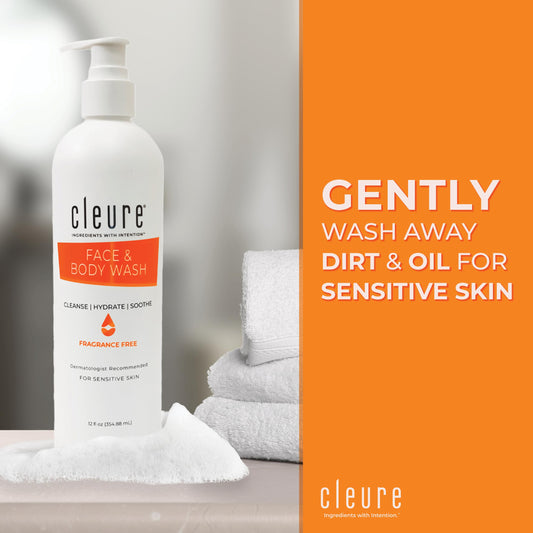 Close-up of frothy lather from Cleure cleanser for daily gentle cleansing.