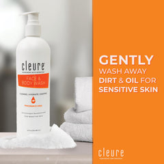 Close-up of frothy lather from Cleure cleanser for daily gentle cleansing.