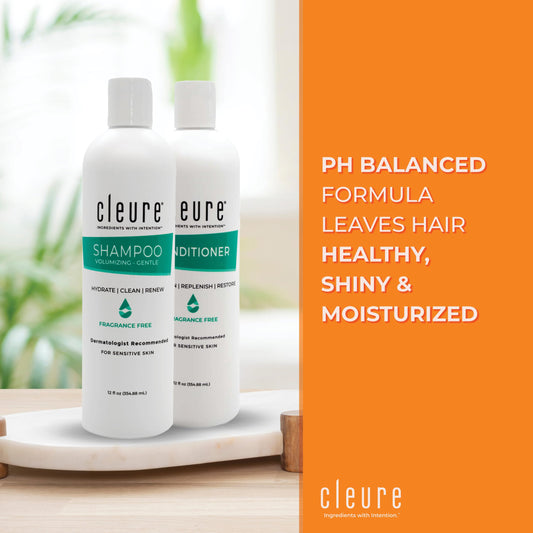 Cleure conditioner bottle pour enables controlled, fragrance-free conditioning