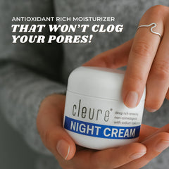 Pack of 2 Cleure night cream boxes highlighting value