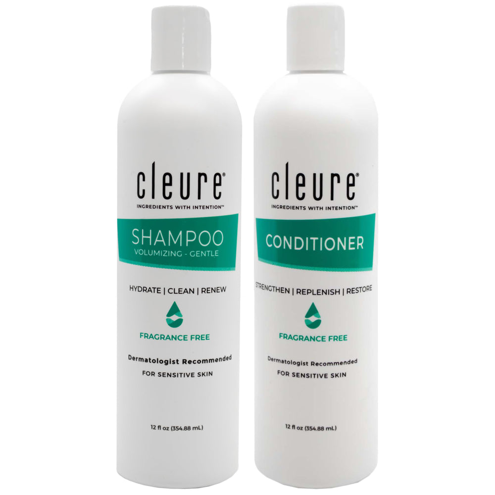 Cleure shampoo bottle pour for a smooth, mess-free application
