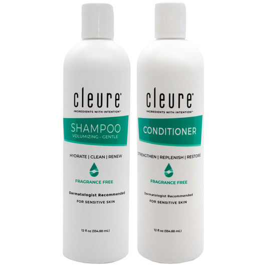 Cleure shampoo bottle pour for a smooth, mess-free application