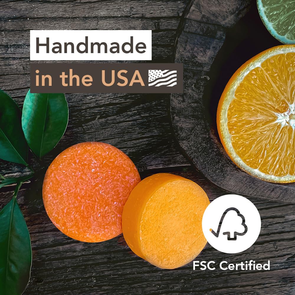 Clever Yoga shampoo bar close-up showcasing fresh citrus aroma for a refreshing wash