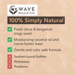 Clever Yoga vegan sulfate-free badge on packaging communicates gentle cleansing