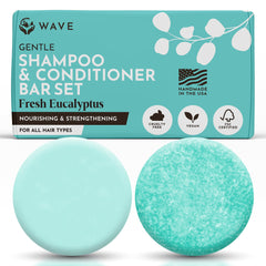 Clever Yoga Wave eucalyptus shampoo bar, close-up, natural cleansing for balanced roots and nourished lengths.